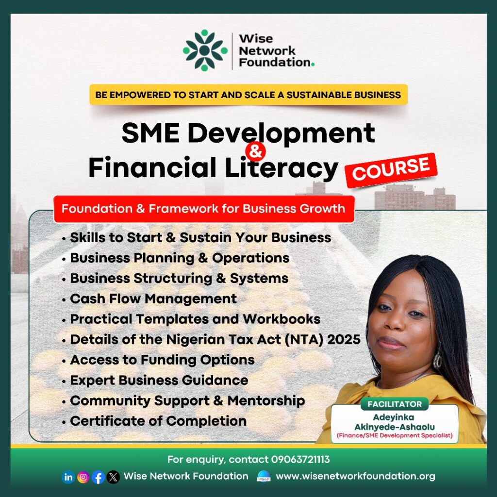 SME Development and Financial Literacy with Adeyinka Akinyede-Ashaolu